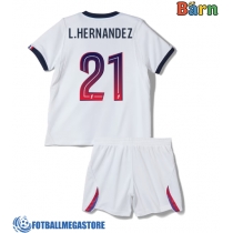 Fotballdrakt Barn Paris Saint-Germain Lucas Hernandez #21 Bortedraktsett 2026-27 Kortermet (+ Korte bukser)